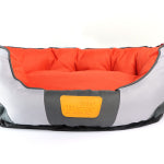 GiGwi – Canvas Round Bed – Red/Orange