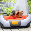 GiGwi – Canvas Round Bed – Red/Orange